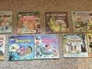 Walt Disney 9 Books & Records Set Peter Pan Robin Hood Jungle Book & More