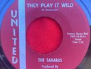 The Saharas They Play It Wild, Fenton Records Michigan Rockabilly 45 EX Copy