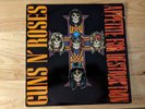 GUNS N ROSES.ORIGINAL 1987 VINYL LP.APPETITE FOR DESTRUCTION.VG+.W/RAPE INSERT