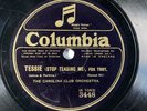 CAROLINA CLUB ORCHESTRA ’TESSIE STOP TEASING ME’ LONDON 1924 COLUMBIA RARE & HOT