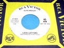 ELVIS PRESLEY Love Letters/Come What May 45 Original RCA Victor WL PROMO NM