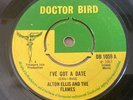 GIRL IVE GOT A DATE - ALTON ELLIS & THE FLAMES ROCKSTEADY 1967 DR BIRD VINYL 45
