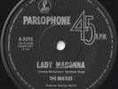 THE BEATLES 45: LADY MADONNA/THE INNER LIGHT AUSSIE PARLOP 8293  NM & EX+ 1968