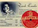 ZARAH LEANDER Ich steh' im Regen...  .Schellackplatte & Fotoprint in A5 S6756