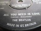 THE BEATLES ORIG 1967 UK 45 ALL YOU NEED IS LOVE NO TELEVISON CREDITS 1 G