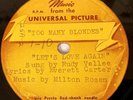 Universal Pictures 78rpm Studio Record - 