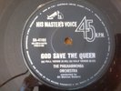 GOD SAVE THE QUEEN Rare 45 Nmint, PHILHARMONIA ORCH, and ROYAL CHORAL, Elizabeth
