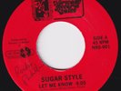 SUGAR STYLE Let Me Know  sweet soul 45 SIGNED  electro Midnight Scratch