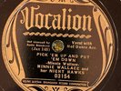 Vocalion 3154 MINNIE WALLACE w Robert Wilkins PICK EM UP 78 rpm  Blues   1935 E-