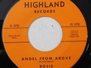 teen doo wop 45 ROSIE AND THE ORIGINALS Angel From Above HIGHLAND VG+ why did yo
