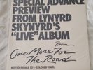 LYNYRD SKYNYRD SPECIAL ADVANCE PREVIEW ONE MORE FROM THE ROAD RED COLORED VINYL