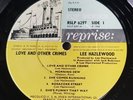 LEE HAZLEWOOD LOVE AND OTHER CRIMES VINYL RECORD 1968 UK PRESS  LOVELY COPY.
