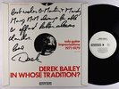 Derek Bailey - In Whose Tradition? LP - Emanem Australia VG++