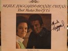 Merle Haggard Autographed That Makes Two Of Us LP SIGNED PROOF Bonnie Owens