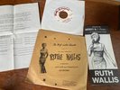 Vtg Ruth Wallis 45 Rpm Record W/ Promo Material AWESOME Mailing Sleeve