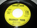 Rare Halloween Record 45, Sharkey Todd, The Horror Show, Rock Promo Vg++