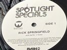 Spotlight Specials: Rick Springfield. Vinyl LP Album. Radio Show Jan. 16, 1983.