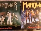 MANOWAR Fighting The World 1987 VINYL LP & Into Glory Ride 1983 Vinyl LP