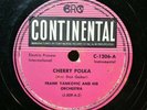 Frank Yankovic & Orchestra Polka 78 RPM on Continental  Cherry Polka Vintage