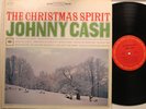 Johnny Cash Lp The Christmas Spirit On Columbia - Nm / Vg+ (1In Split On Bottom