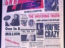 GUNS N' ROSES GN'R LIES 1988 1ST PRESS UNCENSORED VINYL HYPE STICKER GHS24198 LP