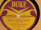 Lester Williams 78rpm - Let's Do It / Good Loving Baby - Duke 123 (E-)