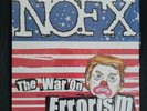NOFX War on Errorism red white & blue splatter with Trump face cover RARE