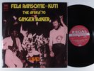 FELA RANSOME-KUTI & AFRICA '70/GINGER BAKER Live  REGAL ZONOPHONE LP uk i
