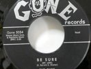 the DUBS 45 Be Sure / Song in my Heart GONE Doowop VG++ ORIGINAL press  Kz 1036