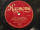 JAZZ BROADWAY BELL-HOPS Don't Take That Black Bottom Away HARMONY 288  E-