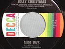 HEAR IT 60's Christmas 45 rpm record Burl Ives 
