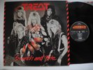 TREAT Scratch And Bite LP 1985 Sweden SIGNED / AUTOGRAPHED EX