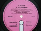 KING CRIMSON In The Court Of The Crimson King UK pink Island vinyl LP A2/B3