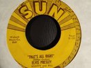 Original Elvis Presley 45RPM That's All Right/Blue Moon Of Kentucky  Push Marks