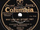 Columbia #2352D: Fletcher Henderson O-Keep A Song In Your Soul/What Good Am I E-