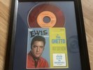 elvis Presley in the ghetto framed red vinyl Special Collectors Presentation