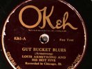 Louis Armstrong & His Hot Five OKEH 8291 G His FIRST Record  PRE WAR JAZZ 78