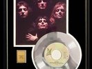 QUEEN BOHEMIAN RHAPSODY 45 RPM WHITE GOLD PLATINUM TONE RECORD NON RIAA AWARD