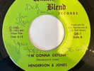 Modern Soul 45 HENDERSON & JONES I'M GONNA GETCHA  RARE US 7' 1982 QUALITY BLEND