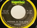 August - Sunshine Of Your Love / Hurdy Gurdy Man 45 - Together - Psych Rock