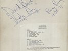 David Bowie Hunky Dory Preview Pressing October 19, 1971 Titanic Music London UK
