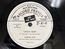 Christmas-78 RPM-Eartha Kitt-Santa Baby-Rare RCA Vinyl Promo-EX