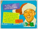 50s Christmas Picture Flexi Disc Post Card 78 BING CROSBY White Chrsitmas