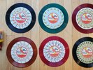 VINTAGE 1956 RED RAVEN MAGIC MIRROR AND 6 RECORDS  78rpm