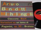 Arturo Benedetti Michelangeli Bach Ciaconna Brahms op.35 HMV 10inch QBLP 1044 NM