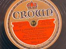 Crown 3410 Charlie Palloy WHAT A PERFECT COMBINATION  78 rpm jazz  1933 EE-
