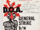 D.O.A. – General Strike b/w That's Life 1983 Punk Vinyl Record Signed Radio DJ