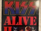 KISS Alive II Vinyl 2 LP Album 1977 NBLP 7076-2   Double Kiss Above Center Hole