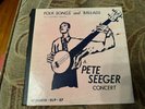A PETE SEEGER CONCERT Folk Songs and Ballads Stinson 1953 RARE 2 Records 10 inch