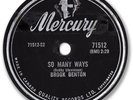 Super Rare 1959 BROOK BENTON R&B Ballad 78 RPM Record. So Many Ways